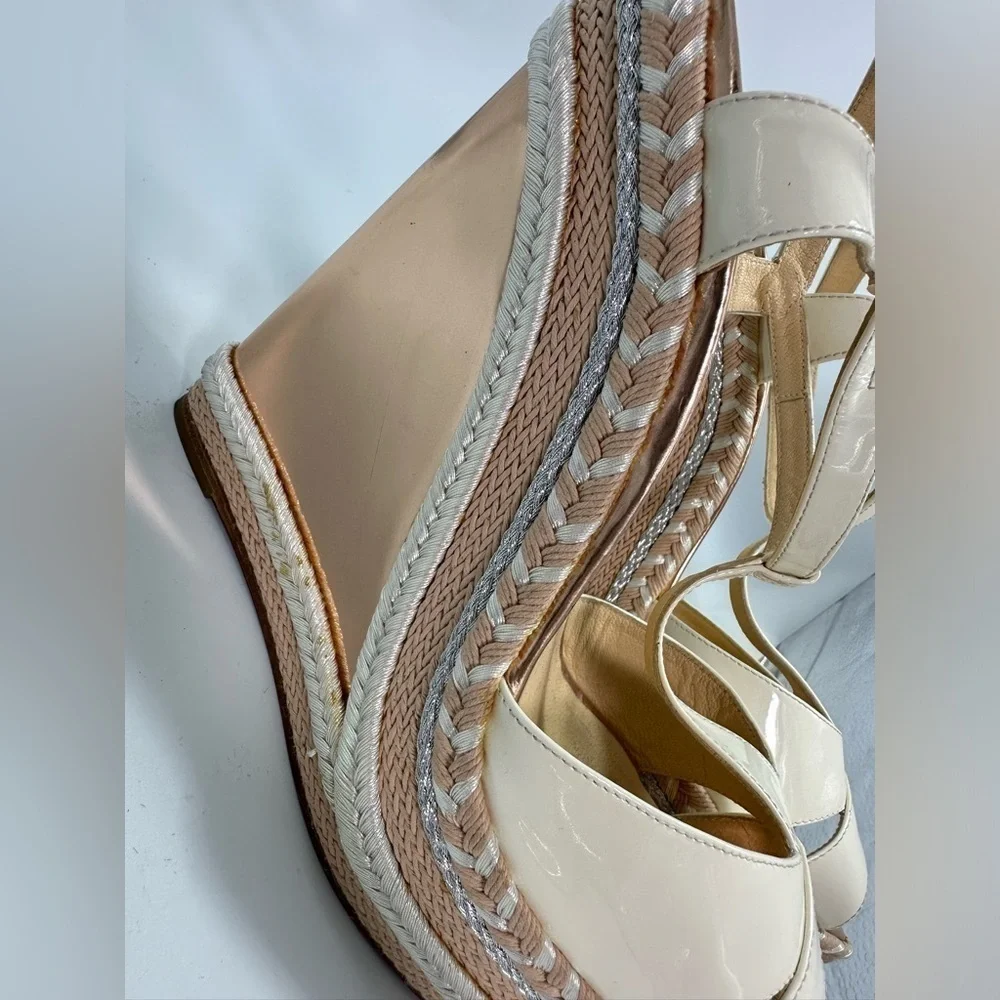 Christian Louboutin Marina Liege 140mm Espadrille Wedge sandals size 11
